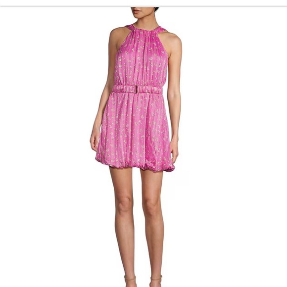 Chic Pink Halter backless romper - Picture 1 of 9